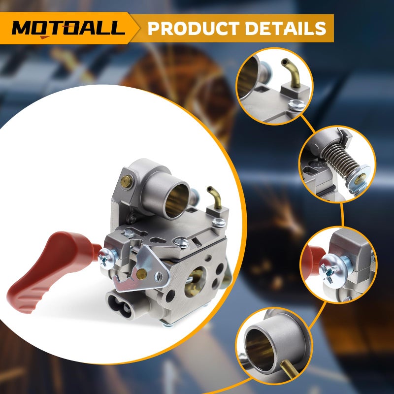 MOTOALL Carburetor Boot Air Filter Carb Adjustment Tool for Poulan Pro PP338PT PP133 PP333 Gas Line 33cc Trimmer 545189502 545008042 - Image 3
